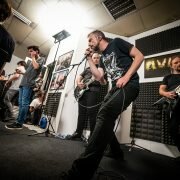 Godiva e Purgatory Orquestra em preparação para concerto no Vagos Metal Fest